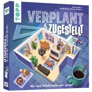 Hacker, Steffen. Verplant & Zugestellt - Wer lässt Wohnträume wahr werden? - Das Flip & Write-Spiel über große Pläne und zu wenig Platz. Mit 26 Szenarien von Tiny House bis Luxusvilla. frechverlag GmbH, 2023.