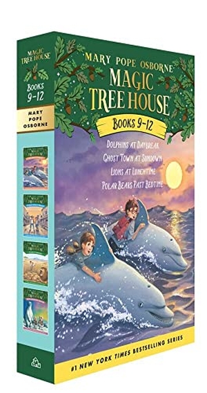 Osborne, Mary Pope. Magic Tree House Volumes 9-12 Boxed Set - Dolphins at Daybreak; Ghost Town at Sundown; Lions at Lunchtime; Polar Bears Past Bedtime. Random House LLC US, 2003.
