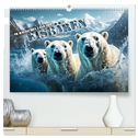 Im magischen Land der Eisbären (hochwertiger Premium Wandkalender 2025 DIN A2 quer), Kunstdruck in Hochglanz