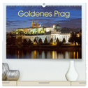 Goldenes Prag (hochwertiger Premium Wandkalender 2024 DIN A2 quer), Kunstdruck in Hochglanz