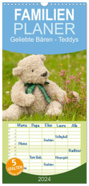 Familienplaner 2024 - Geliebte Bären - Teddys mit 5 Spalten (Wandkalender, 21 x 45 cm) CALVENDO