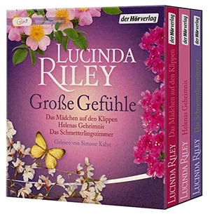 Riley, Lucinda. Große Gefühle: Das Mädchen auf den Klippen - Helenas Geheimnis - Das Schmetterlingszimmer - Drei gefühlvolle Romane (von Lucinda Riley). Hoerverlag DHV Der, 2022.