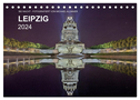 Leipzig - Fotografiert bei Nacht von Michael Allmaier (Tischkalender 2024 DIN A5 quer), CALVENDO Monatskalender