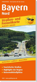 Bayern-Nord. Straßen- und Freizeitkarte 1 : 200 000
