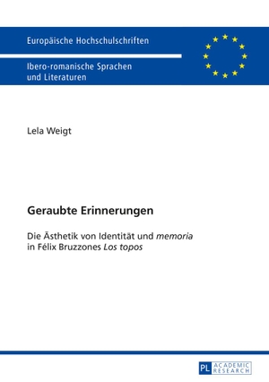 Weigt, Lela. Geraubte Erinnerungen - Die Ästhetik von Identität und «memoria» in Félix Bruzzones «Los topos». Peter Lang, 2014.