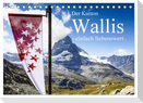 Der Kanton Wallis - einfach liebenswert (Tischkalender 2024 DIN A5 quer), CALVENDO Monatskalender