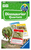 Ravensburger 22359 Wieso? Weshalb? Warum? Dinosaurier Quartett - Mitbringspiel mit detailreich gestalteten Karten zu spannenden Saurier-Arten, informativen Texten und einer weiteren Spielvariante