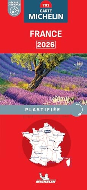 Michelin Frankreich 2026 (plastifiziert). Michelin Editions, 2025.