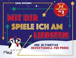 Hegemann, Emma. Mit dir spiele ich am liebsten - Der ultimative Paarduell-Adventskalender - 24 weihnachtliche 1-gegen-1-Challenges | Adventskalender mit Rätseln und Aufgaben für gemeinsamen Spielspaß zu zweit in der Vorweihnachtszeit. riva Verlag, 2026.