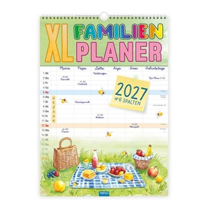 Trötsch Verlag GmbH & Co. KG (Hrsg.). TRÖTSCH - Großbildkalender XL Familienplaner 2027 mit 6 Spalten - Wandkalender. Trötsch Verlag GmbH, 2026.