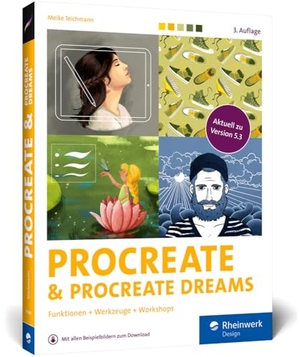 Teichmann, Meike. Procreate und Procreate Dreams - Digital zeichnen auf dem iPad - das Handbuch zu Procreate 5.3. Profitipps und Workshops  zu allen Werkzeugen und Funktionen (3. Auflage). Rheinwerk Verlag GmbH, 2024.