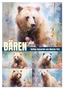 Bären. Duftige Aquarelle von Meister Petz (Wandkalender 2025 DIN A3 hoch), CALVENDO Monatskalender