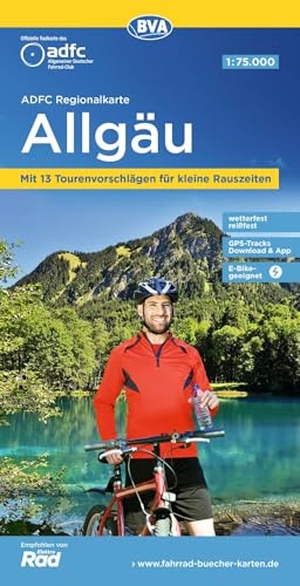 Allgemeiner Deutscher Fahrrad-Club e. V. / BVA BikeMedia GmbH (Hrsg.). ADFC-Regionalkarte Allgäu 1:75.000, mit Tagestourenvorschlägen, reiß- und wetterfest, E-Bike-geeignet, GPS-Tracks-Download. KOMPASS Freytag & Berndt, 2023.