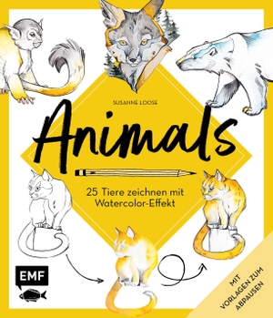 Loose, Susanne. Animals - 25 Tiere zeichnen mit Watercolor-Effekt - Mit Vorlagen zum Abpausen. Edition Michael Fischer, 2021.