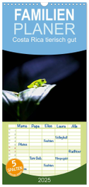 Familienplaner 2025 - Costa Rica tierisch gut mit 5 Spalten (Wandkalender, 21 x 45 cm) CALVENDO