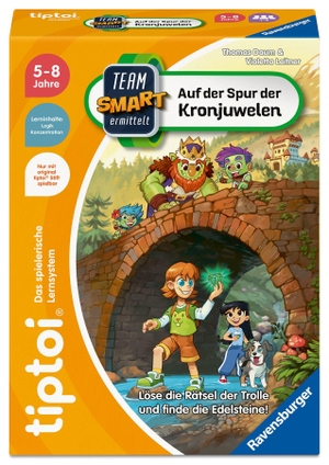 Daum, Thomas / Violetta Leitner. tiptoi® Team SMART ermittelt: Auf der Spur der Kronjuwelen - ab 5 Jahre - Löse die Rätsel der Trolle und finde die Edelsteine!. Ravensburger Spieleverlag, 2026.