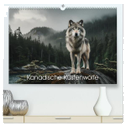 Kanadische Küstenwölfe (hochwertiger Premium Wandkalender 2024 DIN A2 quer), Kunstdruck in Hochglanz