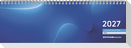 Tischquerkalender 1W/2S blau 2027