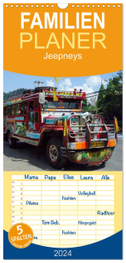 Familienplaner 2024 - Jeepneys mit 5 Spalten (Wandkalender, 21 x 45 cm) CALVENDO