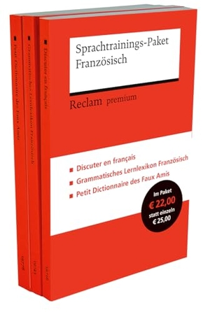 Gra-Steiner, Béatrice / Dretzke, Burkhard et al. Sprachtrainings-Paket Französisch - [Fremdsprachentexte] - 3 Bände eingeschweißt - Basiswissen auffrischen; Grammatik vertiefen - 30111. Reclam Philipp Jun., 2026.