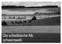 Schwäbische Alb schwarzweiß (Tischkalender 2025 DIN A5 quer), CALVENDO Monatskalender