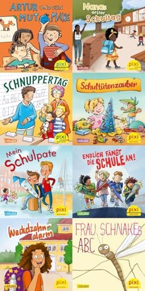 diverse. Pixi-Box 304: In die Schule mit Pixi (8x8 Exemplare). Carlsen Verlag GmbH, 2025.