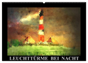 Leuchttürme bei Nacht (Wandkalender 2024 DIN A2 quer), CALVENDO Monatskalender