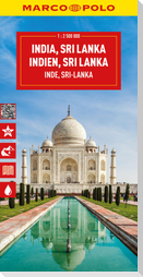 MARCO POLO Reisekarte Indien, Sri Lanka 1:2,5 Mio.