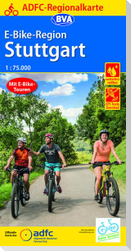 ADFC-Regionalkarte E-Bike-Region Stuttgart, 1:75.000, reiß- und wetterfest, mit GPS-Track Download