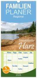 Familienplaner 2025 - Verzauberter Harz mit 5 Spalten (Wandkalender, 21 x 45 cm) CALVENDO