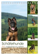 Schäferhunde Langstockhaar zum verlieben (Tischkalender 2024 DIN A5 hoch), CALVENDO Monatskalender