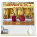 IM REICH DES BUDDHA - DER ROTE SCHIRM (hochwertiger Premium Wandkalender 2024 DIN A2 quer), Kunstdruck in Hochglanz