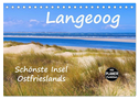 Langeoog - Schönste Insel Ostfrieslands (Tischkalender 2024 DIN A5 quer), CALVENDO Monatskalender