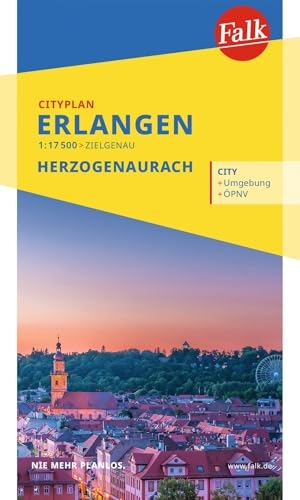 Falk Cityplan Erlangen 1:17.500 - mit Herzogenaurach. Mairdumont, 2021.