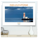 Inselleuchttürme Island (hochwertiger Premium Wandkalender 2024 DIN A2 quer), Kunstdruck in Hochglanz