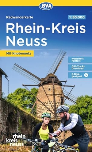 BVA BikeMedia GmbH / Kreis Neuss (Hrsg.). BVA Radwanderkarte Rhein-Kreis Neuss mit Knotenpunkten 1:50.000 - reiß- und wetterfest, GPS-Tracks Download, E-Bike geeignet. BVA Bielefelder Verlag, 2024.