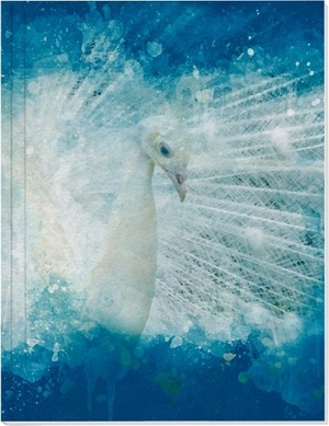 Vögel auf Instagram Großes Notizheft (A5) Motiv Weißer Pfau. Gerstenberg Verlag, 2022.