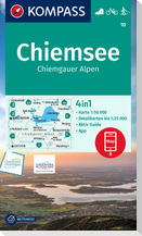 KOMPASS Wanderkarte 10 Chiemsee, Chiemgauer Alpen 1:50.000