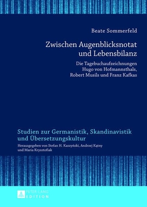 Sommerfeld, Beate. Zwischen Augenblicksnotat und Lebensbilanz - Die Tagebuchaufzeichnungen Hugo von Hofmannsthals, Robert Musils und Franz Kafkas. Peter Lang, 2012.