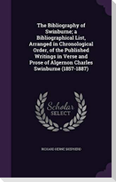 The Bibliography of Swinburne; a Bibliographical List, Arranged in Chronological Order, of the Published Writings in Verse and Prose of Algernon Charl