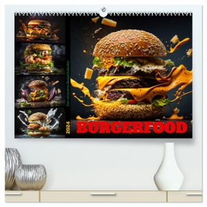 Meutzner, Dirk. Burgerfood (hochwertiger Premium Wandkalender 2024 DIN A2 quer), Kunstdruck in Hochglanz - Der ultimative Burgerkalender für jeden Fastfoodliebhaber. Calvendo, 2023.