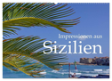 Impressionen aus Sizilien (Wandkalender 2024 DIN A2 quer), CALVENDO Monatskalender