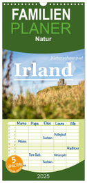 Familienplaner 2025 - Naturschauspiel Irland mit 5 Spalten (Wandkalender, 21 x 45 cm) CALVENDO