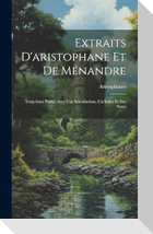 Extraits D'aristophane Et De Ménandre