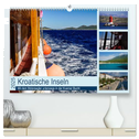 Kroatische Inseln - Mit dem Motorsegler unterwegs in der Kvarner Bucht (hochwertiger Premium Wandkalender 2025 DIN A2 quer), Kunstdruck in Hochglanz