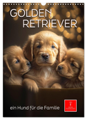 Golden Retriever - ein Hund für die Familie (Wandkalender 2024 DIN A3 hoch), CALVENDO Monatskalender