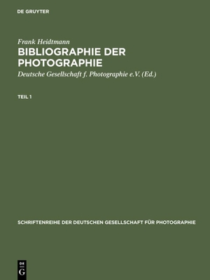 Heidtmann, Frank. Bibliographie der Photographie - Deutschsprachige Publikationen der Jahre 1839-1984. Technik - Theorie - Bild. De Gruyter Saur, 1989.