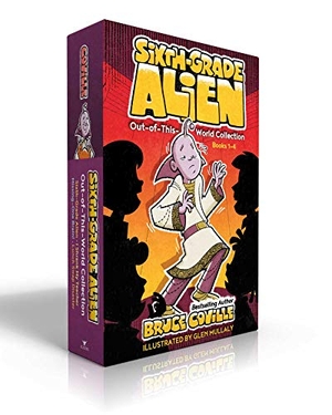 Coville, Bruce. Sixth-Grade Alien Out-Of-This-World Collection (Boxed Set): Sixth-Grade Alien; I Shrank My Teacher; Missing--One Brain!; Lunch Swap Disaster. Aladdin Paperbacks, 2020.