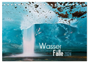 Wasserfälle klein und groß (Tischkalender 2024 DIN A5 quer), CALVENDO Monatskalender
