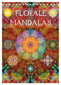 FLORALE MANDALAS (Tischkalender 2024 DIN A5 hoch), CALVENDO Monatskalender